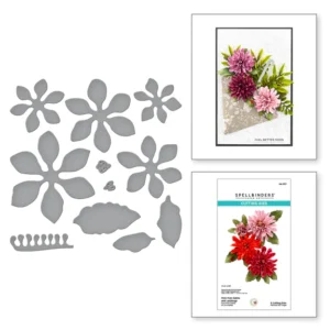 Pom Pom Dahlia and Ladybugs Etched Dies S4-1317