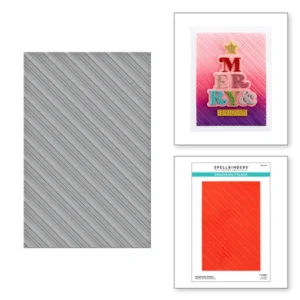 Peppermint Stripes Embossing Folder SES-055