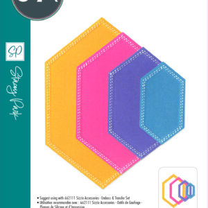 Sizzix® Framelits® Die Set 10PK - Fanciful Framelits, Belinda Stitched Hexagons by Stacey Park