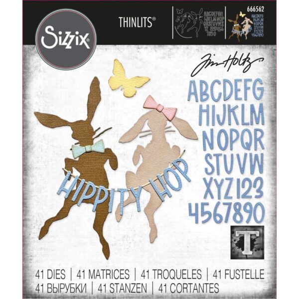 Tim Holtz® Alterations | Sizzix Thinlits™ Die Set 41PK - Vault Hippity Hop
