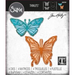 Tim Holtz® Alterations | Sizzix Thinlits™ Die Set 4PK - Vault Scribbly Butterfly