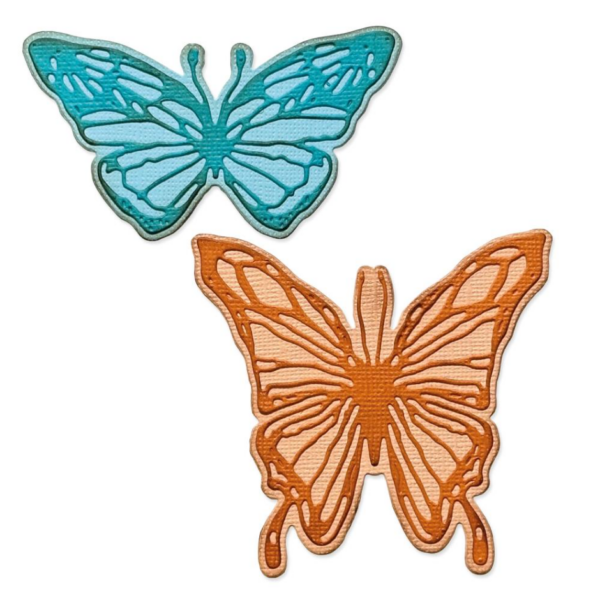 Tim Holtz® Alterations | Sizzix Thinlits™ Die Set 4PK - Vault Scribbly Butterfly - Image 2