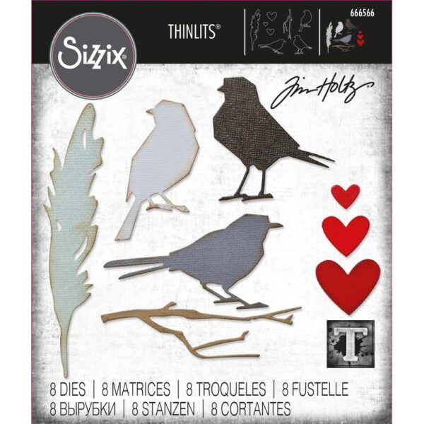 Tim Holtz® Alterations | Sizzix Thinlits™ Die Set 8PK - Vault Lovebirds