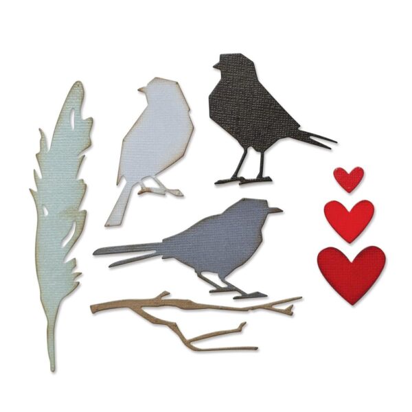 Tim Holtz® Alterations | Sizzix Thinlits™ Die Set 8PK - Vault Lovebirds - Image 2