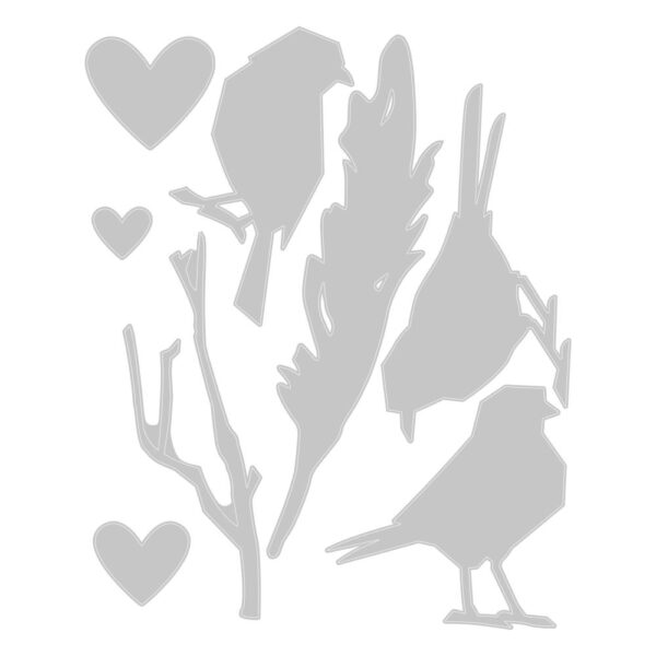 Tim Holtz® Alterations | Sizzix Thinlits™ Die Set 8PK - Vault Lovebirds - Image 3