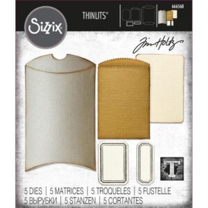 Tim Holtz® Alterations | Sizzix Thinlits™ Die Set 5PK - Vault Pillow Box + Bag