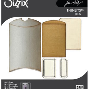 Tim Holtz® Alterations | Sizzix Thinlits™ Die Set 5PK - Vault Pillow Box + Bag