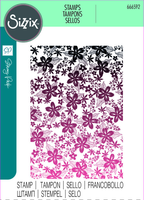 Sizzix™ Clear Stamp Set – Cosmopolitan, Petals by Stacey Park