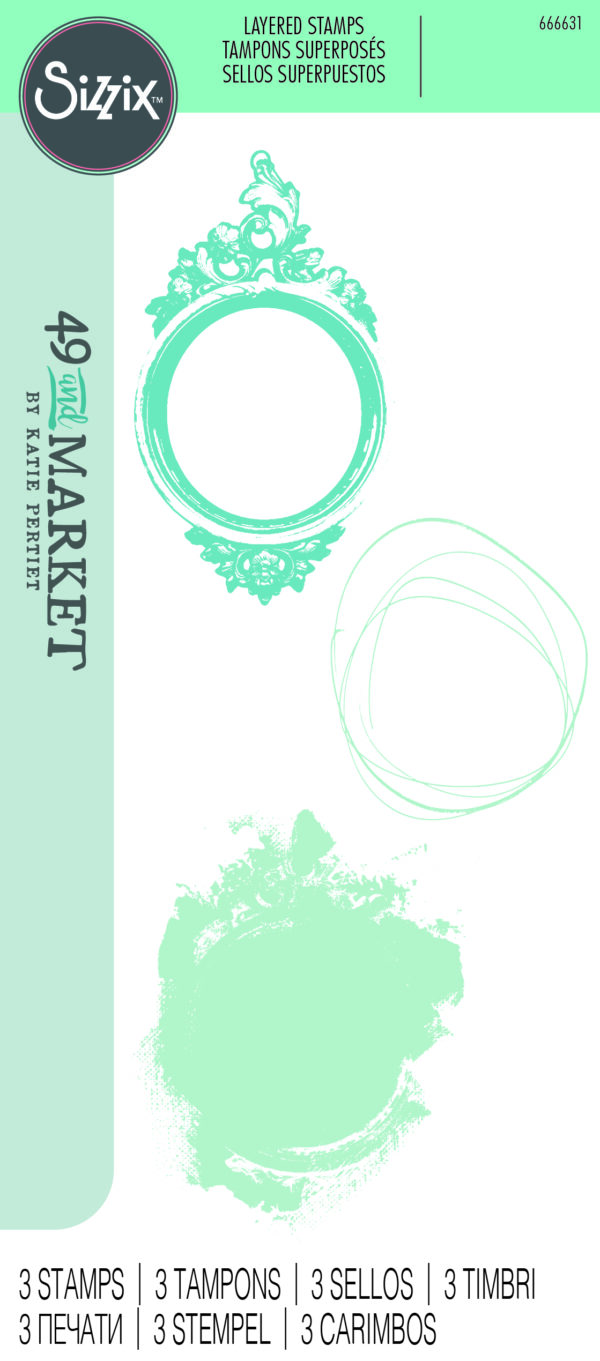 Sizzix™ Layered Clear Stamps Set 3PK - Artsy Regal Frame by 49 and Market