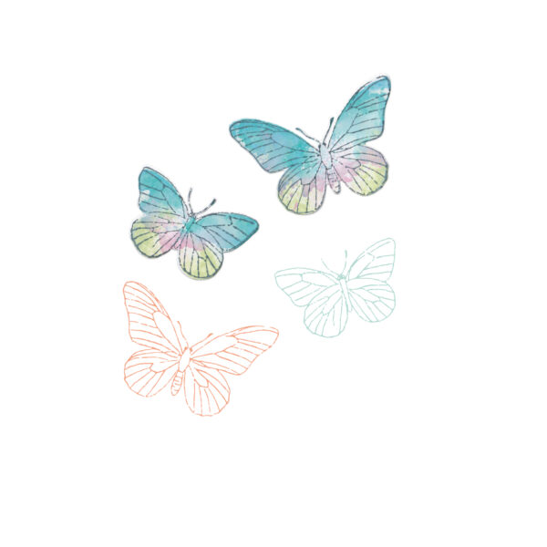 Sizzix™ A5 Clear Stamps Set 8PK w/2PK Framelits® Die Set Painted Pencil Butterflies by 49 and Market - Image 2
