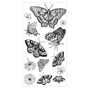 Sizzix Clear Stamps Set 13PK – Nature Butterflies By Lisa Jones