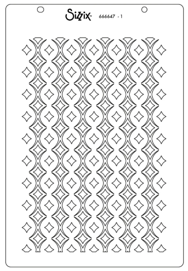 Sizzix A5 Stencil 1PK – Cosmopolitan, Uptown Adornment By Stacey Park - Image 3
