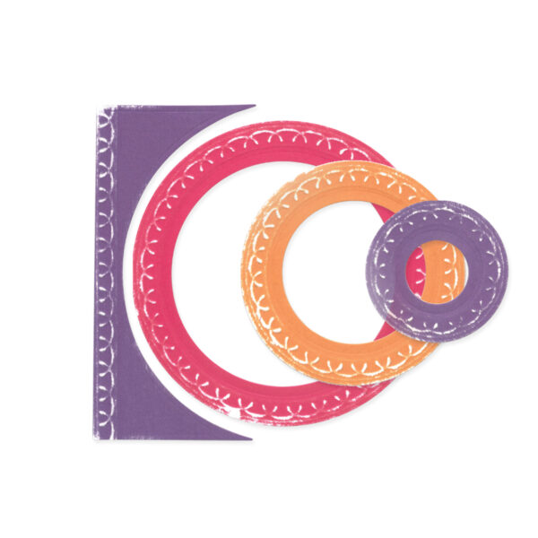 Sizzix Framelits Die Set 9PK - Fanciful Framelits, Alena Arched Circles By Stacey Park - Image 2
