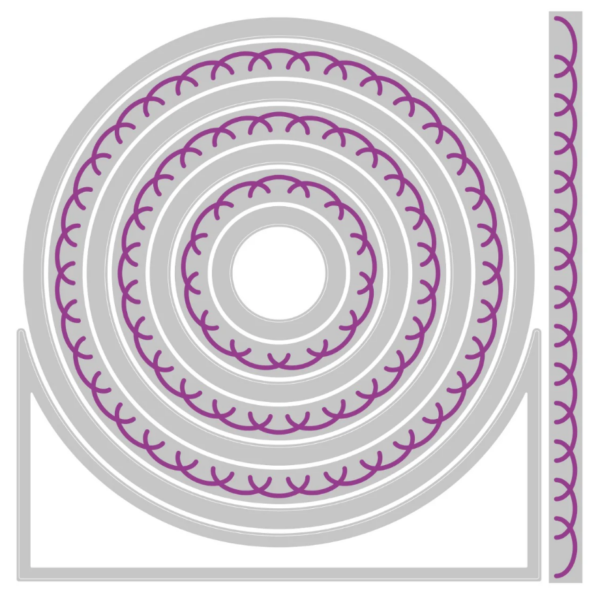 Sizzix Framelits Die Set 9PK - Fanciful Framelits, Alena Arched Circles By Stacey Park - Image 3