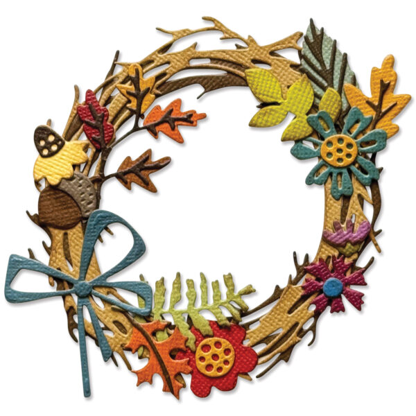 Tim Holtz® Alterations | Sizzix Thinlits™ Die Set 14PK - Vault Foliage Wreath - Image 2