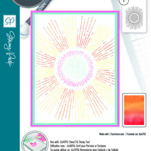 Sizzix A6 Stencil 1PK - Cosmopolitan, Shine Bright #2 By Stacey Park