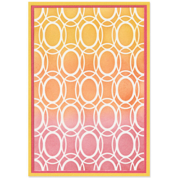 Sizzix A6 Stencil 1PK - Cosmopolitan, Golden Rings #2 By Stacey Park - Image 2