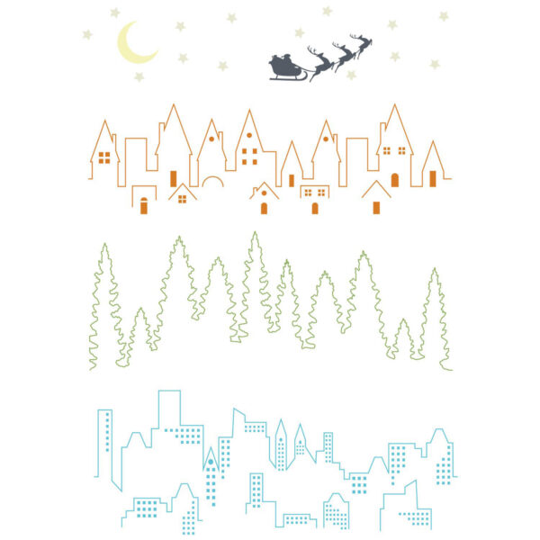Sizzix A5 Clear Stamps Set 6PK - Cosmopolitan, The View By Stacey Park - Image 2