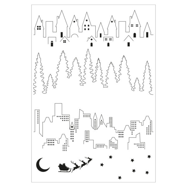 Sizzix A5 Clear Stamps Set 6PK - Cosmopolitan, The View By Stacey Park - Image 3