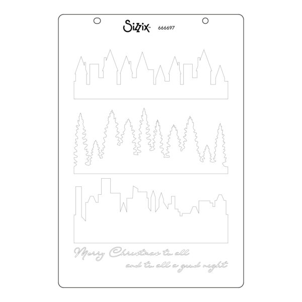 Sizzix A5 Stencil 1PK - Cosmopolitan, The View #2 By Stacey Park - Image 3