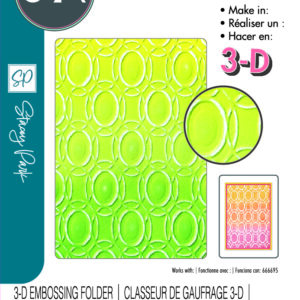 Sizzix 3-D Textured Impressions Embossing Folder - Cosmopolitan, Golden Rings By Stacey Park
