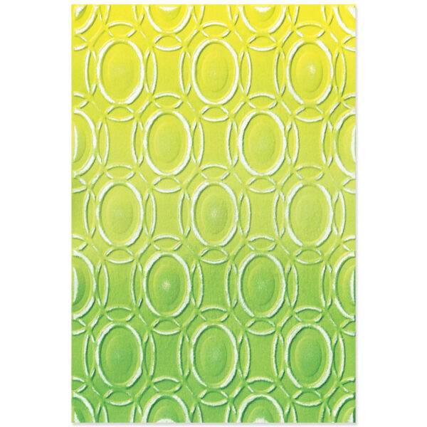 Sizzix 3-D Textured Impressions Embossing Folder - Cosmopolitan, Golden Rings By Stacey Park - Image 2