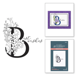 Floral B and Sentiment Press Plate