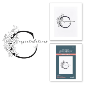 Floral C and Sentiment Press Plate
