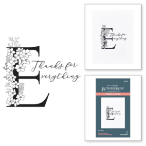 Floral E and Sentiment Press Plate