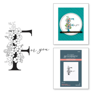 Floral F and Sentiment Press Plate