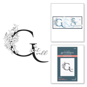 Floral G and Sentiment Press Plate
