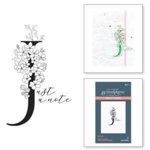 Floral J and Sentiment Press Plate