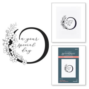 Floral O and Sentiment Press Plate