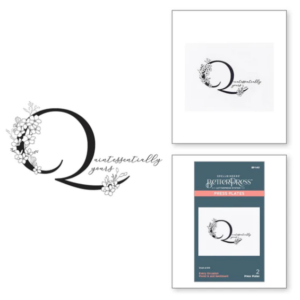 Floral Q and Sentiment Press Plate