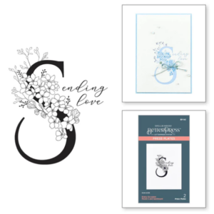 Floral S and Sentiment Press Plate