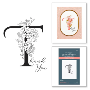 Floral T and Sentiment Press Plate