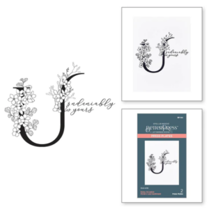 Floral U and Sentiment Press Plate