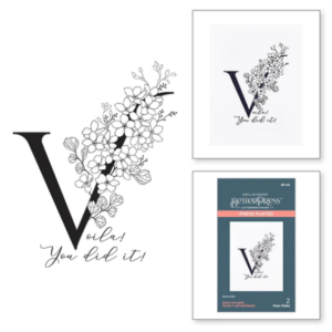 Floral V and Sentiment Press Plate