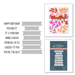 Cheers to You Sentiments Press Plate & Die Set