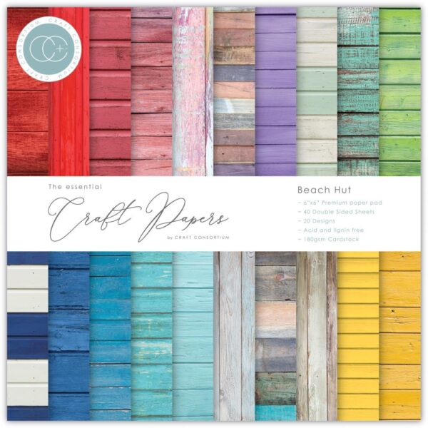Craft Consortium Double-Sided Paper Pad 6"X6" -- Beach Hut