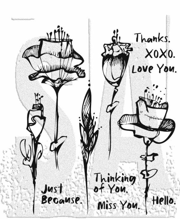 Tim Holtz® Stampers Anonymous Cling Mount Sets -- Abstract Florals CMS479