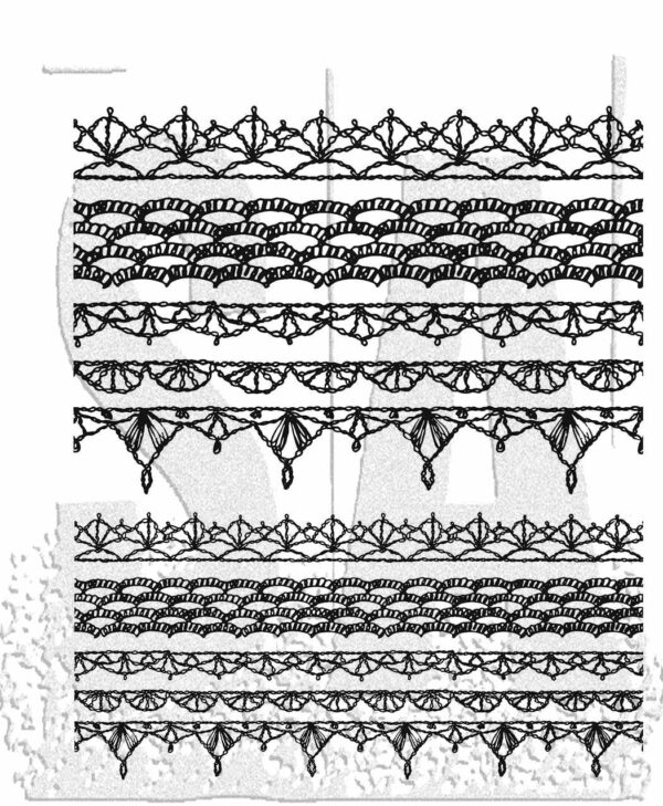 Tim Holtz® Stampers Anonymous Cling Mount Sets -- Crochet Trims CMS480