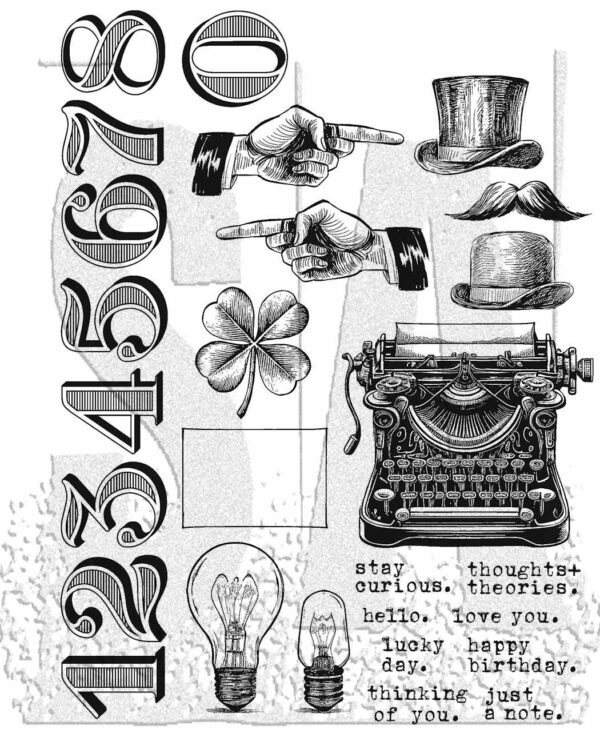 Tim Holtz® Stampers Anonymous Cling Mount Sets -- Curiosity Shop CMS482