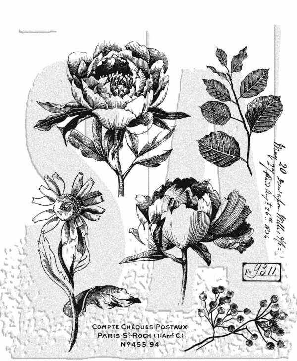 Tim Holtz® Stampers Anonymous Cling Mount Sets -- French Garden CMS487