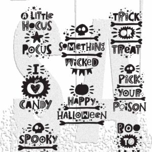 Tim Holtz® Stampers Anonymous Cling Mount Sets -- Halloween Whatnots CMS491