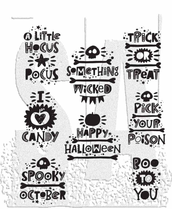 Tim Holtz® Stampers Anonymous Cling Mount Sets -- Halloween Whatnots CMS491