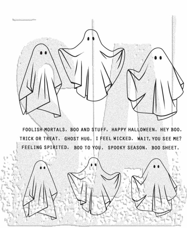 Tim Holtz® Stampers Anonymous Cling Mount Sets -- Spooky Spirits CMS492