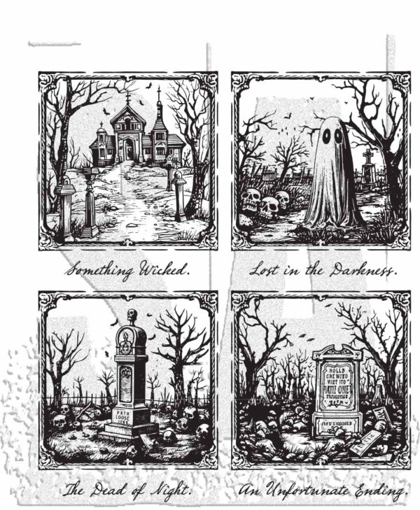Tim Holtz® Stampers Anonymous Cling Mount Sets -- Framed Frights CMS494
