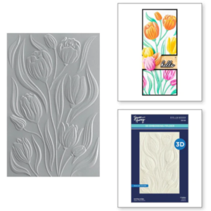 Twirling Tulips 3D Embossing Folder