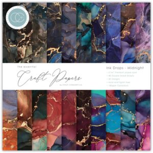 Craft Consortium Double-Sided Paper Pad 6"X6" -- Ink Drops, Midnight